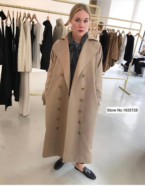 women's trench coats ladies gabardine with dropped shoulder & buckled cuff - oversize double breasted silhouette coat, Tan;black
women's trench coats ladies gabardine with dropped shoulder & buckled cuff - oversize double breasted silhouette coat, Tan;black