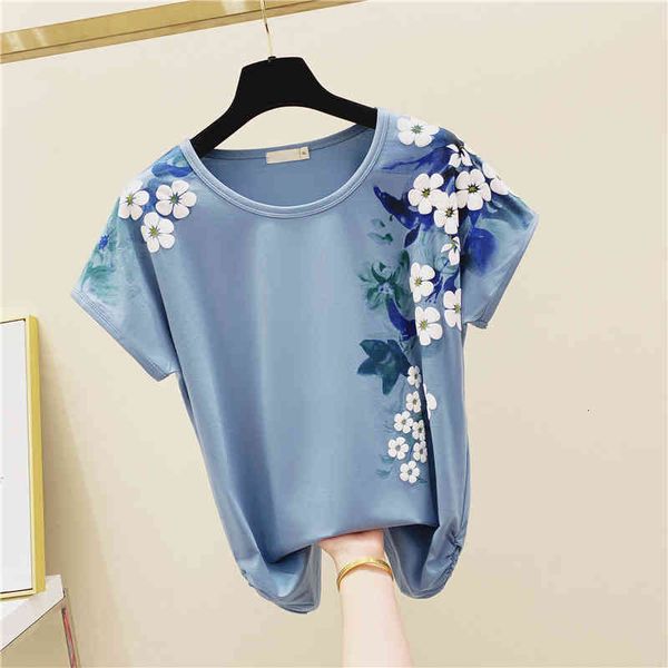 t shirt stereo flower printed pure cotton short sleeve t-shirt women's summer wear loose-fit ethnic-style tshirt ladies tees, White
t shirt stereo flower printed pure cotton short sleeve t-shirt women's summer wear loose-fit ethnic-style tshirt ladies tees, White