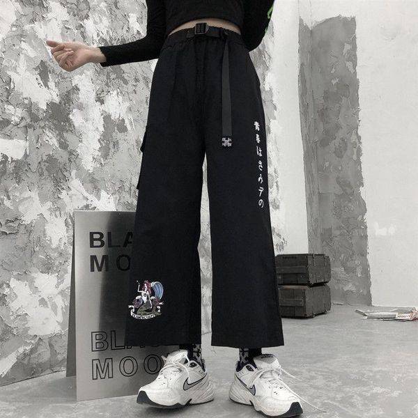 anime print korean harajuku loose womens pants high waist slim black trousers belt female casual straight wide leg, Black;white
anime print korean harajuku loose womens pants high waist slim black trousers belt female casual straight wide leg, Black;white