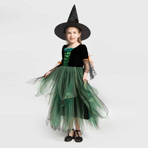 2019 new halloween dress mesh skirt children's witch performance dress witch dress with hat, Black;red
2019 new halloween dress mesh skirt children's witch performance dress witch dress with hat, Black;red