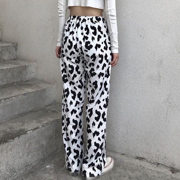 spring autumn high waist cow pattern pants women's loose casual drape wide leg female harajuku trousers streetwear/ & capris, Black;white
spring autumn high waist cow pattern pants women's loose casual drape wide leg female harajuku trousers streetwear/ & capris, Black;white