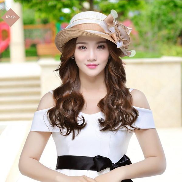 summer sun hats straw hat female women's fashion cap girls flower raffia travel caps b-7648 wide brim, Blue;gray
summer sun hats straw hat female women's fashion cap girls flower raffia travel caps b-7648 wide brim, Blue;gray