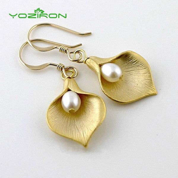 arrival gold silvery calla lily flower pearl drop earrings fashionable temperament lady petal for women jewelry dangle & chandelier, Silver
arrival gold silvery calla lily flower pearl drop earrings fashionable temperament lady petal for women jewelry dangle & chandelier, Silver