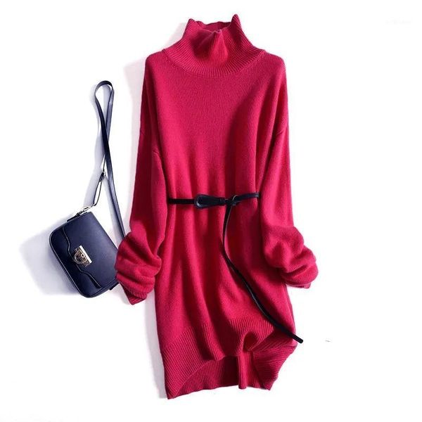 casual dresses thick high-neck knitted dress high-necked women's autumn and winter style korean mid-length base sweater with belt, Black;gray
casual dresses thick high-neck knitted dress high-necked women's autumn and winter style korean mid-length base sweater with belt, Black;gray