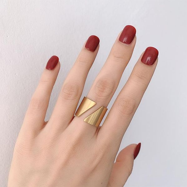 cluster rings fashion trendy ins titanium ring gold anti-allergy smooth simple wedding couples opening bijouterie for women girl gift, Golden;silver
cluster rings fashion trendy ins titanium ring gold anti-allergy smooth simple wedding couples opening bijouterie for women girl gift, Golden;silver