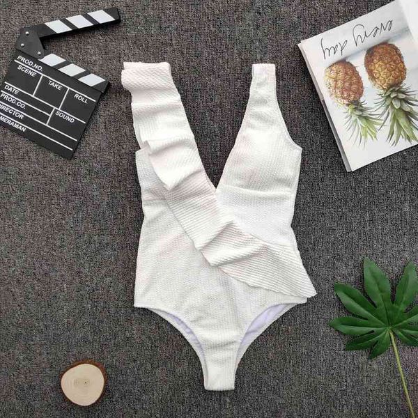 deep v neck women ruffled bodysuit push up padded summer beach casual solid female one piece bathing suits, Black;white
deep v neck women ruffled bodysuit push up padded summer beach casual solid female one piece bathing suits, Black;white