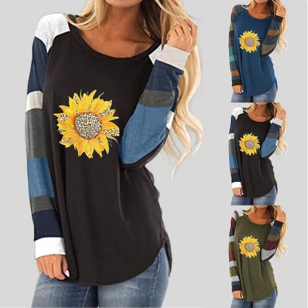 women's blouses & shirts sunflower printed casual blouse women fashion long sleeve o-neck t-shirts printing autumn loose haut femme ch, White
women's blouses & shirts sunflower printed casual blouse women fashion long sleeve o-neck t-shirts printing autumn loose haut femme ch, White
