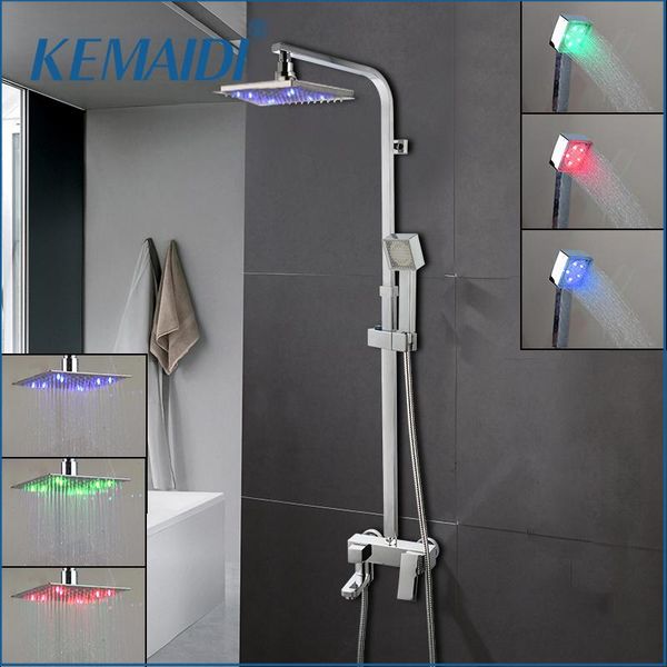 kemaidi bathroom led shower faucet set 8"square rainfall shower set tub mixer faucet wall mounted tap w/ hand sprayer 3-function
kemaidi bathroom led shower faucet set 8"square rainfall shower set tub mixer faucet wall mounted tap w/ hand sprayer 3-function