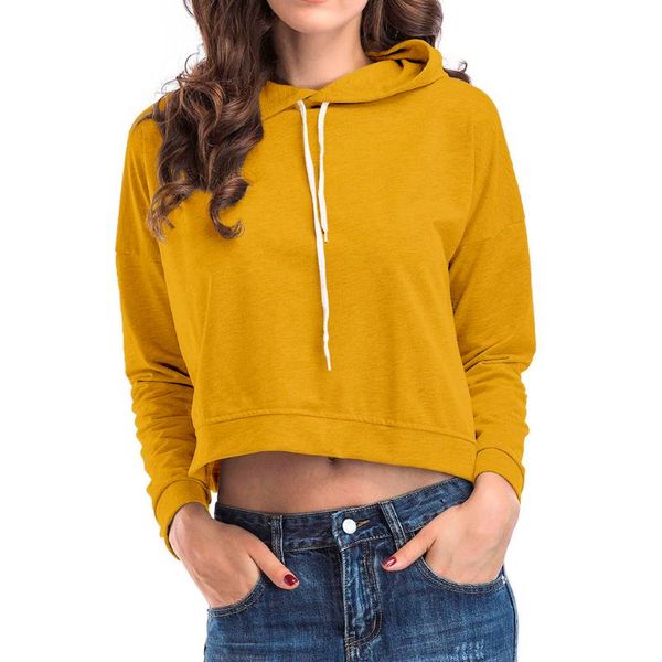 women's hoodies & sweatshirts fashion women solid long sleeve hooded back open fork short crop sweatshirt fall tide roupas femininas dr, Black
women's hoodies & sweatshirts fashion women solid long sleeve hooded back open fork short crop sweatshirt fall tide roupas femininas dr, Black