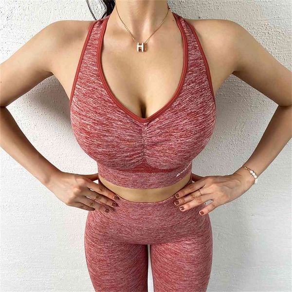 2 peice set women seamless yoga sets gym clothing sport bra and high waisted leggings athletic wear for women, Gray
2 peice set women seamless yoga sets gym clothing sport bra and high waisted leggings athletic wear for women, Gray