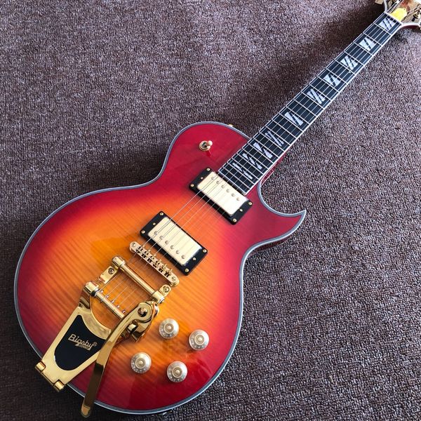 lp custom jazz electric guitar with vibrato system,sunburst color tiger flame handmade 6 stings mahogany wood gitaar
lp custom jazz electric guitar with vibrato system,sunburst color tiger flame handmade 6 stings mahogany wood gitaar