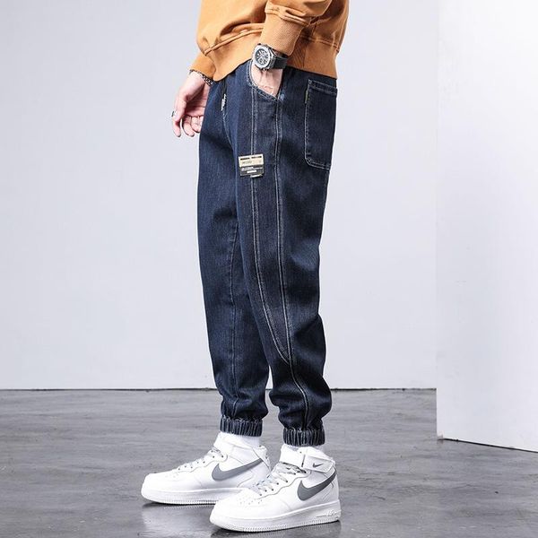 men's jeans trousers autumn 2021 korean fashion solid color loose large elastic waist leggings harlan pants clothing, Blue
men's jeans trousers autumn 2021 korean fashion solid color loose large elastic waist leggings harlan pants clothing, Blue