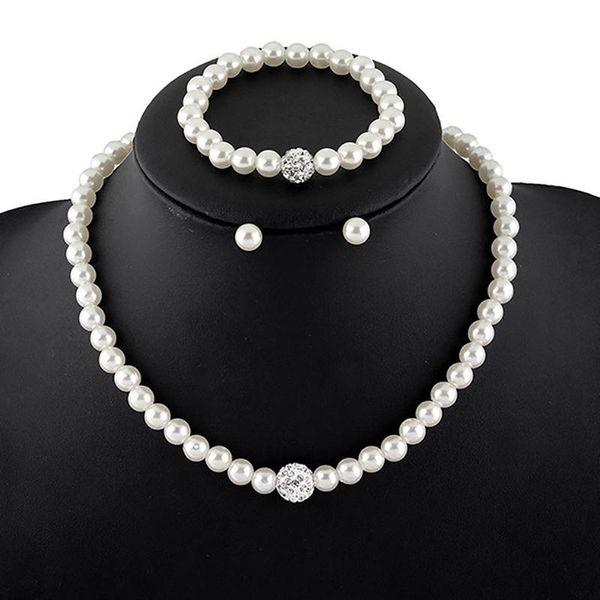 earrings & necklace pearl jewelry sets bracelet for women party wedding jewlery christmas gift, Silver
earrings & necklace pearl jewelry sets bracelet for women party wedding jewlery christmas gift, Silver