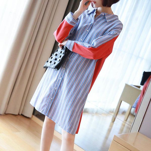 casual dresses print striped autumn dress women sweater patchwork contrast shirt loose midi plus size for 2xl, Black;gray
casual dresses print striped autumn dress women sweater patchwork contrast shirt loose midi plus size for 2xl, Black;gray
