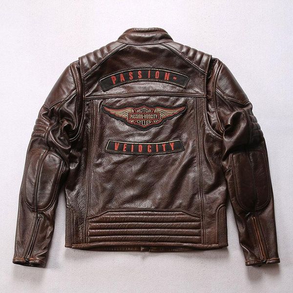 men's leather & faux 2021 motorcycle jacket casual layer cowhide brown genuine coat male, Black
men's leather & faux 2021 motorcycle jacket casual layer cowhide brown genuine coat male, Black