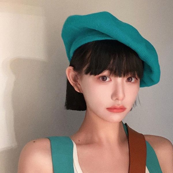 berets johnature japanese knitting women hats all match casual korean 11 colors painter, Blue;gray
berets johnature japanese knitting women hats all match casual korean 11 colors painter, Blue;gray