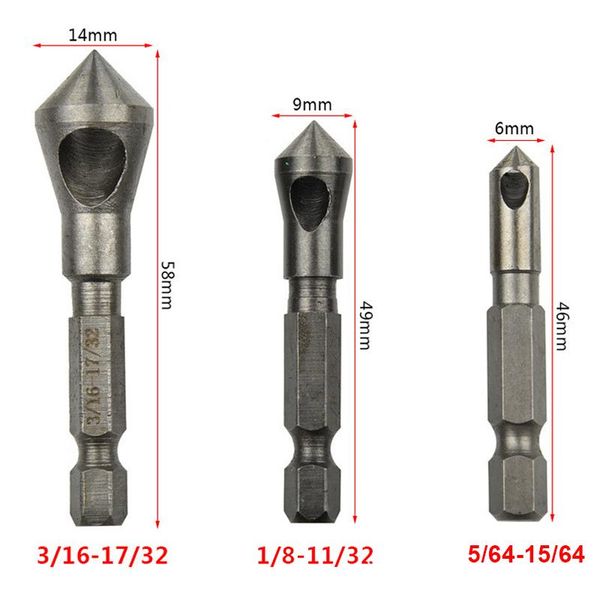 professional drill bits 3 pcs/set woodworking countersink chamfer 90 degree bit punch tool for wood pvc aluminum plate hyd88
professional drill bits 3 pcs/set woodworking countersink chamfer 90 degree bit punch tool for wood pvc aluminum plate hyd88