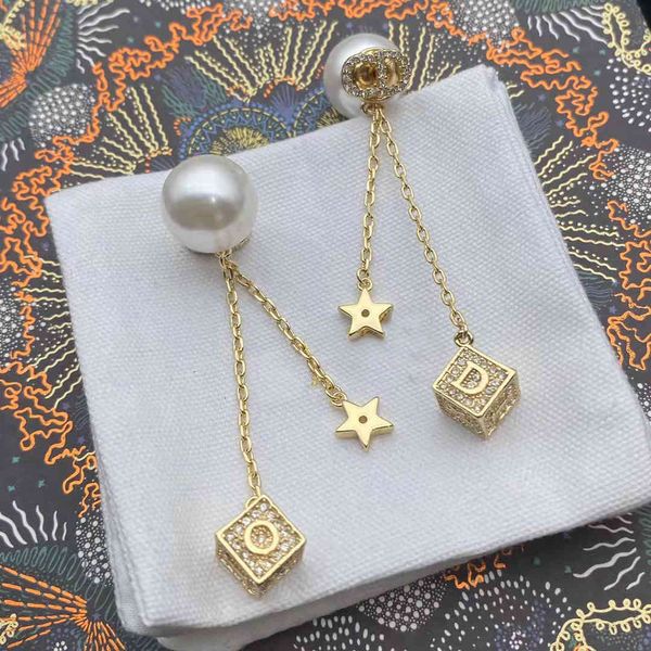 d family pearl tassel earrings dice element letter cd five pointed star 925 sier needle female jewelry high version, Golden
d family pearl tassel earrings dice element letter cd five pointed star 925 sier needle female jewelry high version, Golden