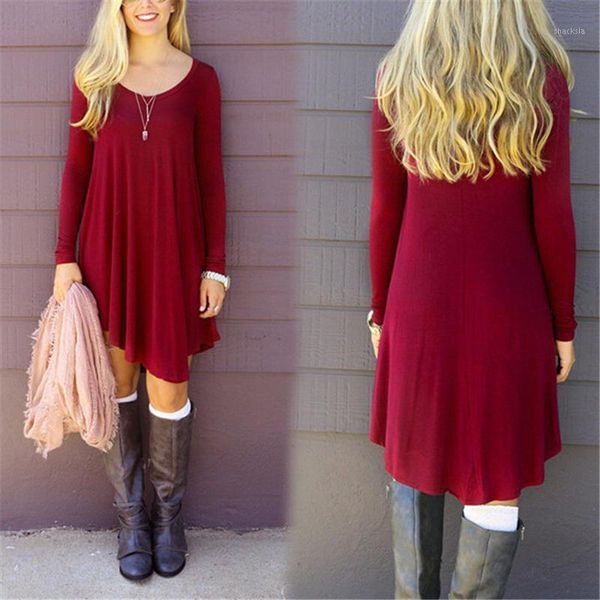 autumn women dresses solid long sleeve evening party 2021 ladies loose o neck irregular mini dress female vintage casual, Black;gray
autumn women dresses solid long sleeve evening party 2021 ladies loose o neck irregular mini dress female vintage casual, Black;gray