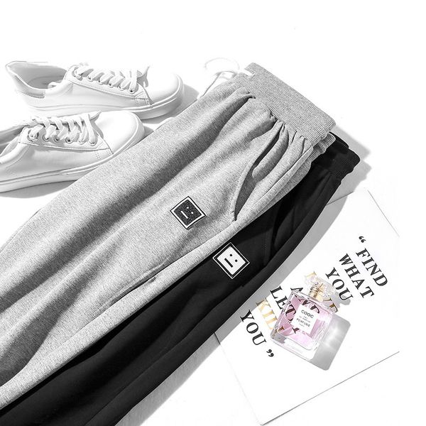 summer new korean decoration calf-length pants female drawstring elastic waist loose plus size for women sport casual trouser 210319, Black;white
summer new korean decoration calf-length pants female drawstring elastic waist loose plus size for women sport casual trouser 210319, Black;white