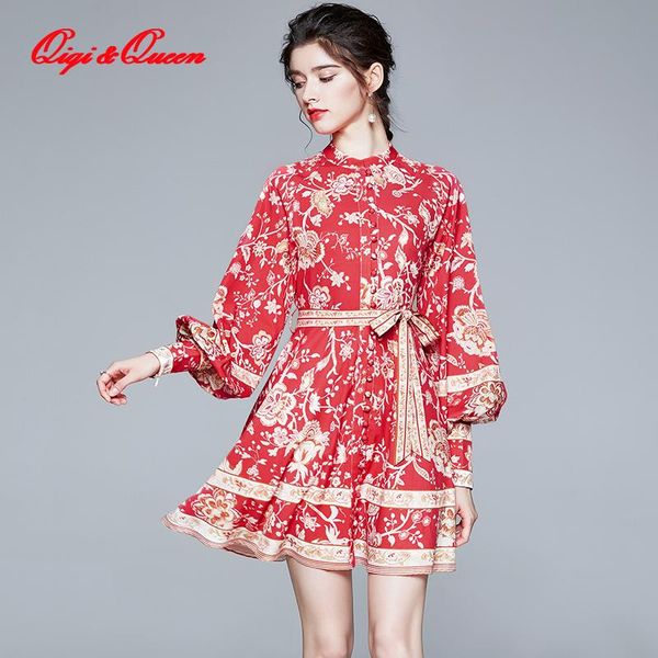 casual dresses qiqi&queen women autumn bohemian floral print dress lantern sleeve retro french style brand beach vestidos, Black;gray
casual dresses qiqi&queen women autumn bohemian floral print dress lantern sleeve retro french style brand beach vestidos, Black;gray