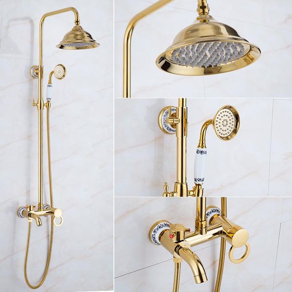 bathroom faucets luxury gold brass faucet mixer tap wall mounted hand held shower head bathtub spout sets
bathroom faucets luxury gold brass faucet mixer tap wall mounted hand held shower head bathtub spout sets