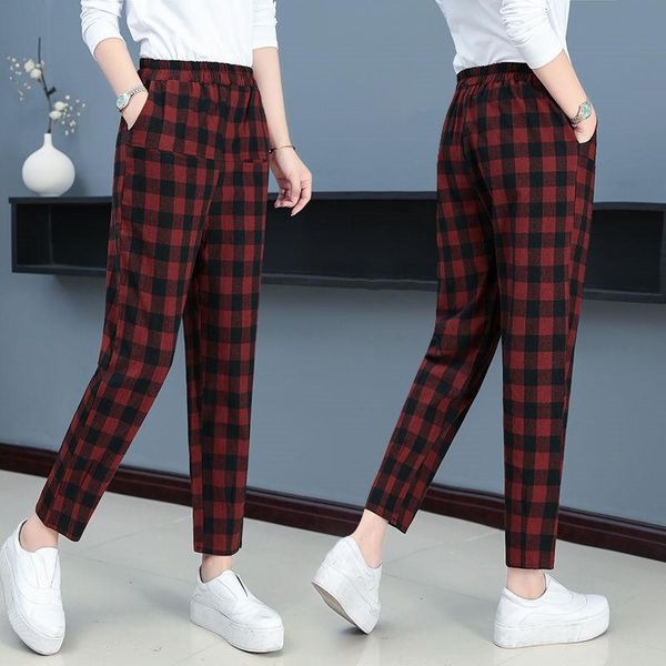 women's pants & capris autumn and winter 2021 plaid harun casual loose cotton straight ankle-length, Black;white
women's pants & capris autumn and winter 2021 plaid harun casual loose cotton straight ankle-length, Black;white