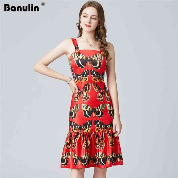 women summer spaghetti strap metal button mermaid dress fashion printed bodycon runway vestidos 210603, Black;gray
women summer spaghetti strap metal button mermaid dress fashion printed bodycon runway vestidos 210603, Black;gray