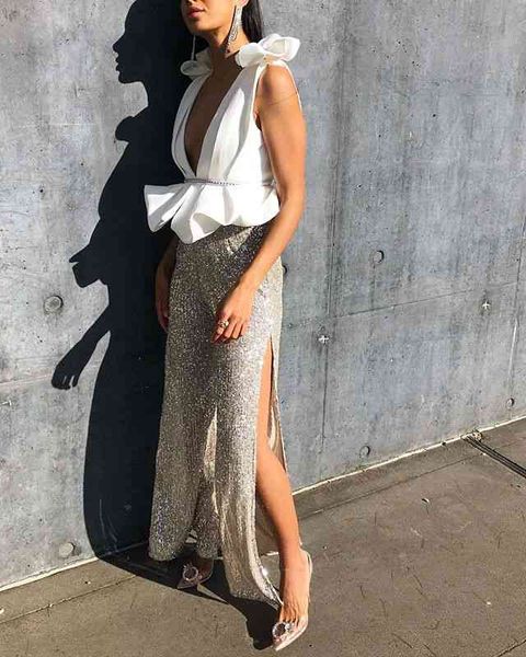 shorts runway fashion sequins for party female summer neckline in v deep white bodycon overalls club wear rd12, White;black
shorts runway fashion sequins for party female summer neckline in v deep white bodycon overalls club wear rd12, White;black