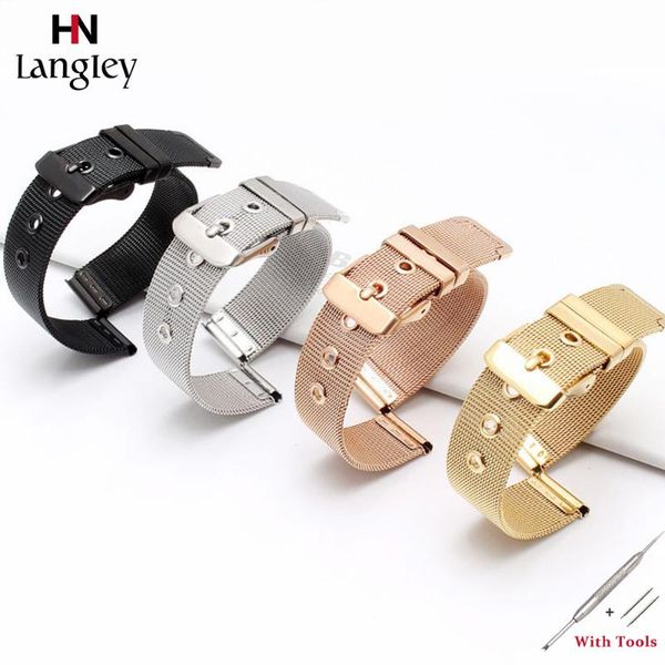 watch bands milanese straps wristwatch bracelet link ultra thin 304 stainless steel mesh wristband 18mm 20 22 24mm watches accessories, Black;brown
watch bands milanese straps wristwatch bracelet link ultra thin 304 stainless steel mesh wristband 18mm 20 22 24mm watches accessories, Black;brown