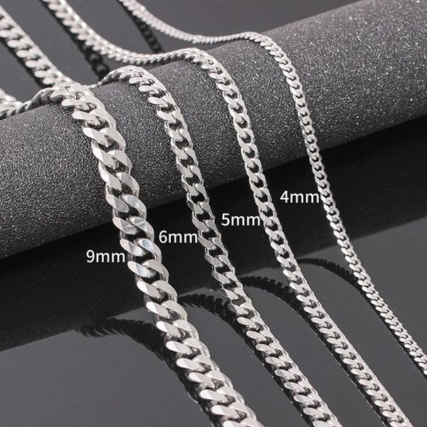 punk stainless steel men's necklace cuban link chain hip hop jewelry gifts 4/5/6mm fashion chains, Silver
punk stainless steel men's necklace cuban link chain hip hop jewelry gifts 4/5/6mm fashion chains, Silver