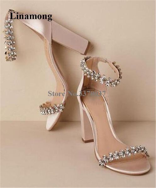 women luxurious bling rhinestone decorated chunky heel sandals ankle wrap crystal thick high dress heels shoe, Black
women luxurious bling rhinestone decorated chunky heel sandals ankle wrap crystal thick high dress heels shoe, Black