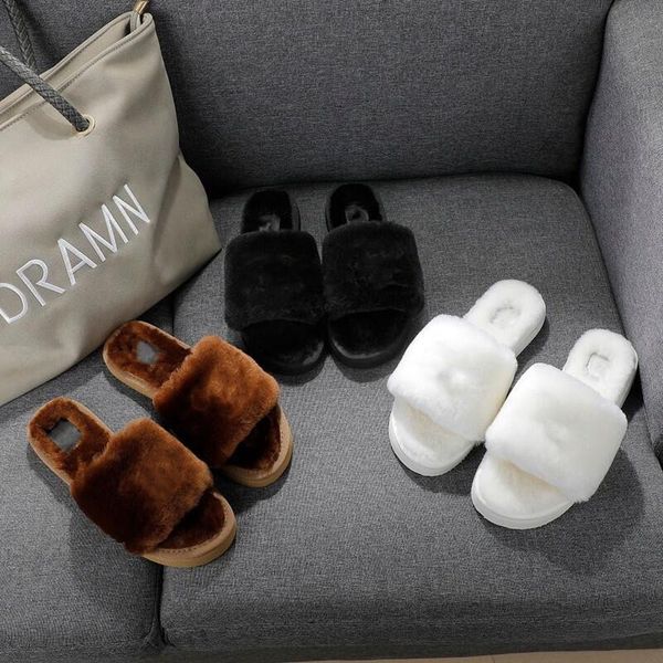 women's fur slippers slip on sole clunky slipper designer shoes women luxury solid zapatos de mujer cute winter warm 2021, Black
women's fur slippers slip on sole clunky slipper designer shoes women luxury solid zapatos de mujer cute winter warm 2021, Black