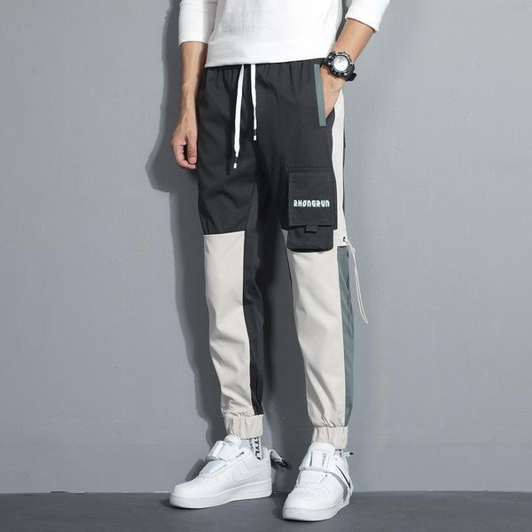 men's pants fashion youthful vitality cargo man spring and autumn pockets drawstring casual ankle length clothing, Black
men's pants fashion youthful vitality cargo man spring and autumn pockets drawstring casual ankle length clothing, Black