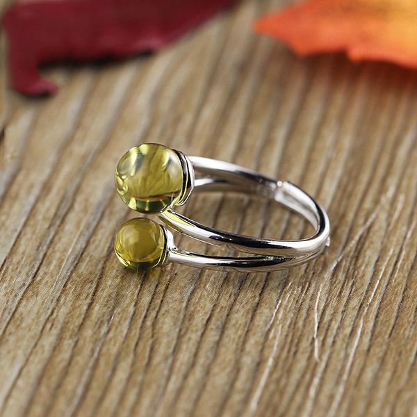 cluster rings s925 silver jewelry for women simple style amber ring fashion ladies mexican blue women's, Golden;silver 
cluster rings s925 silver jewelry for women simple style amber ring fashion ladies mexican blue women's, Golden;silver