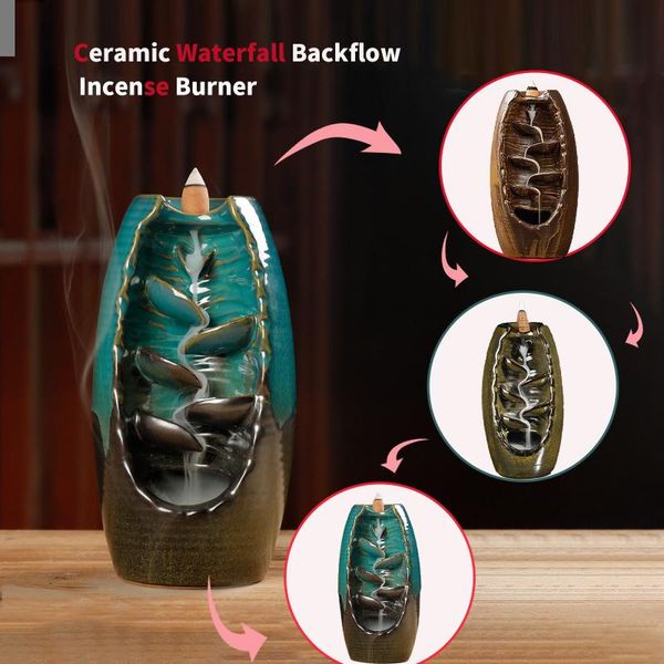 fragrance lamps mountain river handicraft incense holder ceramic backflow waterfall smoke burner censer mother's gift home decor
fragrance lamps mountain river handicraft incense holder ceramic backflow waterfall smoke burner censer mother's gift home decor