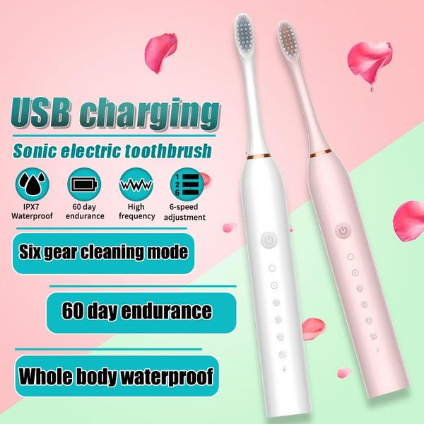 smart electric toothbrush 6 gear sonic quiet usb rechargeable for cleaning dental plaque tooth care ipx7 waterproof
smart electric toothbrush 6 gear sonic quiet usb rechargeable for cleaning dental plaque tooth care ipx7 waterproof