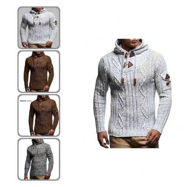 winter sweater practical trendy classic pullover sweaters adjustable drawstring long sve men knitwear, Black
winter sweater practical trendy classic pullover sweaters adjustable drawstring long sve men knitwear, Black