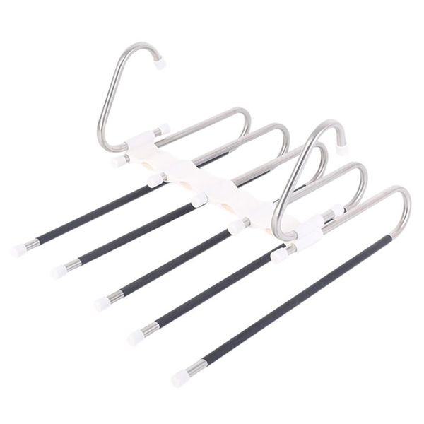hangers & racks multifunction pants hanger 5 tier portable stainless steel trousers clothing storage organization space saving
hangers & racks multifunction pants hanger 5 tier portable stainless steel trousers clothing storage organization space saving