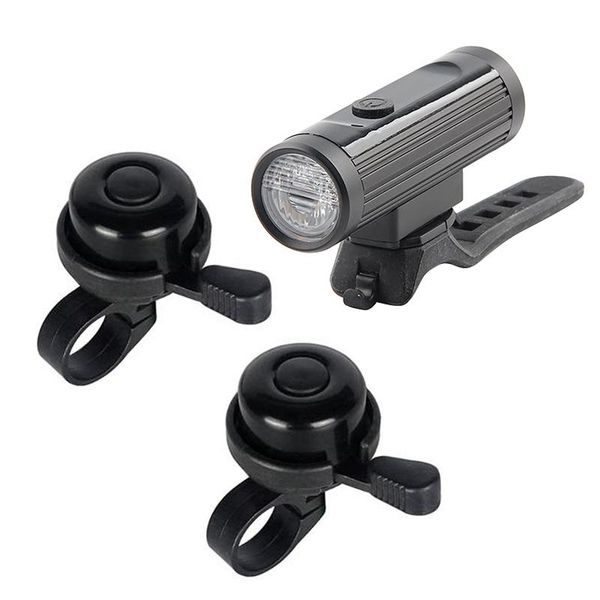 bike lights 1 pcs headlight night riding & 2 bell,classic brass bicycle bell