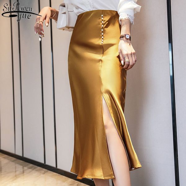 elegant split a-line skirt summer s high waist single-breasted women satin s luxury solid falda femme 13382 210427, Black
elegant split a-line skirt summer s high waist single-breasted women satin s luxury solid falda femme 13382 210427, Black