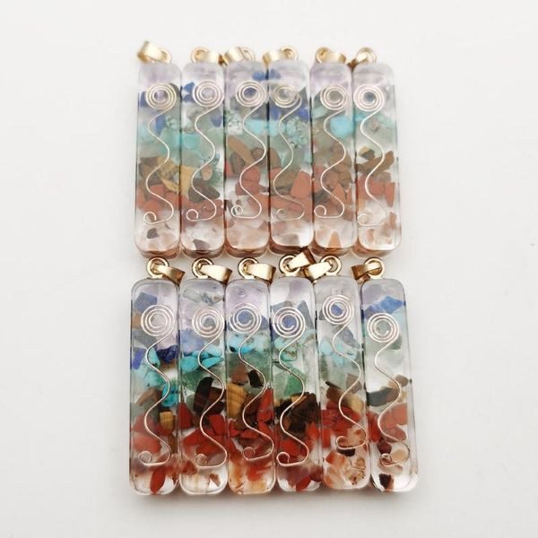 charms retro reiki healing colorful chips stone natural chakra orgone energy crystal pendant necklace pendulum amulet 6-12pc wholesale, Bronze;silver
charms retro reiki healing colorful chips stone natural chakra orgone energy crystal pendant necklace pendulum amulet 6-12pc wholesale, Bronze;silver