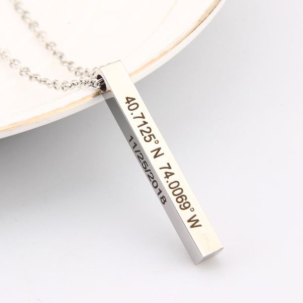 pendant bar necklace jewelry coordinate present gps long distance love keepsake personality 2 sides necklaces girlfriend gifts chokers, Golden;silver
pendant bar necklace jewelry coordinate present gps long distance love keepsake personality 2 sides necklaces girlfriend gifts chokers, Golden;silver