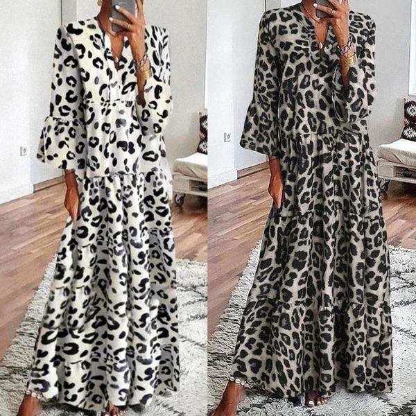 casual dresses hepburn style women long maxi dress v neck leopard print flare sleeve summer ladies vintage beach party vestido, Black;gray
casual dresses hepburn style women long maxi dress v neck leopard print flare sleeve summer ladies vintage beach party vestido, Black;gray