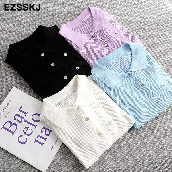 women's t-shirt casual knit t shirt women summer short sleeve button candy color slim tee female, White
women's t-shirt casual knit t shirt women summer short sleeve button candy color slim tee female, White