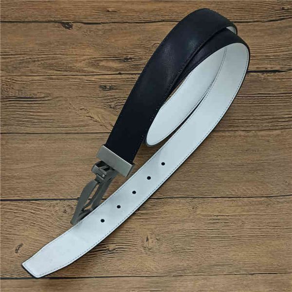 black head leather men's pin and white two color napa plain smooth buckle belt, Black;brown
black head leather men's pin and white two color napa plain smooth buckle belt, Black;brown