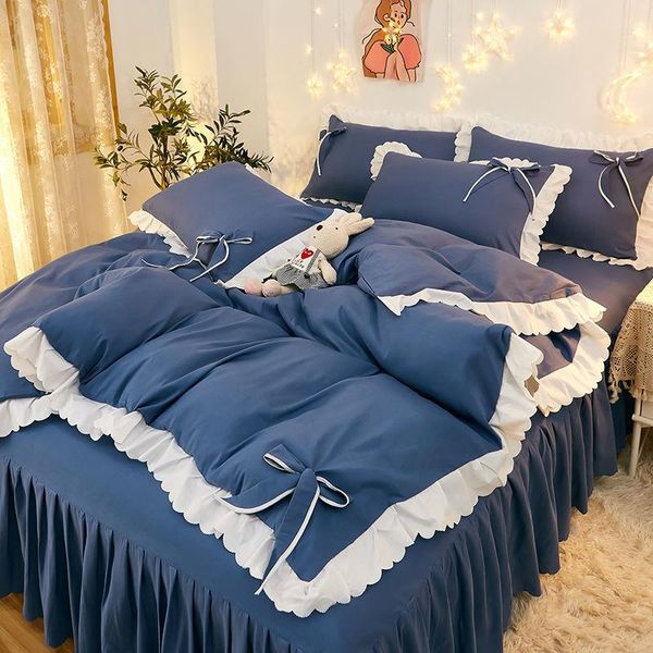 bedding sets thin korean princess style bedroom set non-slip 1pcs quilt cover+1pcs bed skirt+2 pillowcase king/ size j8191
bedding sets thin korean princess style bedroom set non-slip 1pcs quilt cover+1pcs bed skirt+2 pillowcase king/ size j8191