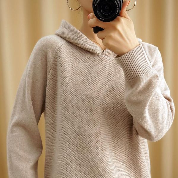 women's sweaters smpevrg 100% wool women sweater long sleeve hooded female pullover knitted jumpers casual pull femme clothes, White;black
women's sweaters smpevrg 100% wool women sweater long sleeve hooded female pullover knitted jumpers casual pull femme clothes, White;black