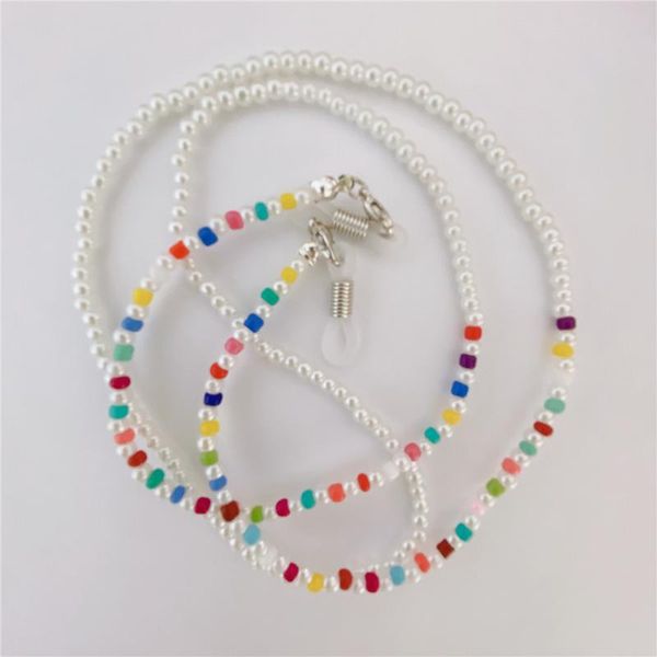 sunglasses frames 3mm pearl beaded link chain colorful acrylic beads face mask strap necklace reading glasses cord holder rope band, Silver
sunglasses frames 3mm pearl beaded link chain colorful acrylic beads face mask strap necklace reading glasses cord holder rope band, Silver
