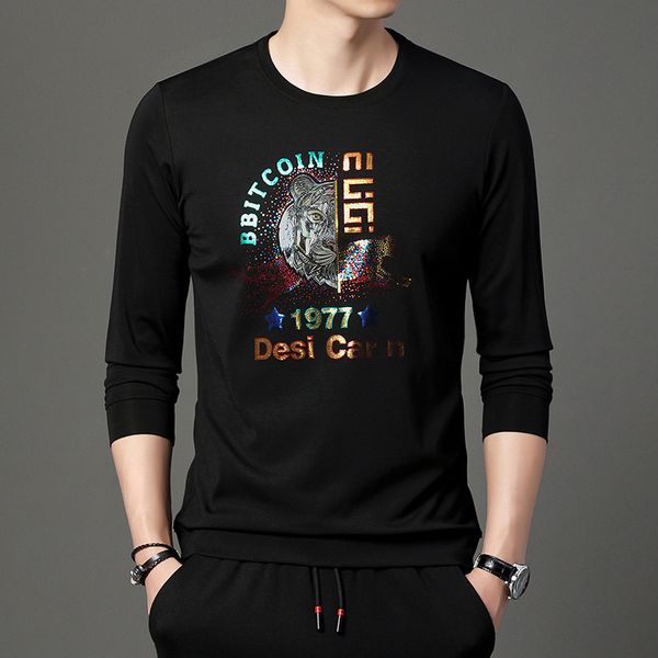 2021 spring and autumn sweater men's trend loose korean round neck t-shirt printed lazy top, Black
2021 spring and autumn sweater men's trend loose korean round neck t-shirt printed lazy top, Black